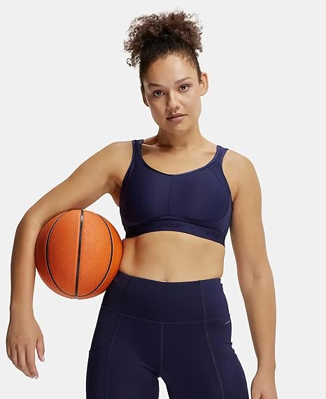 Jockey MI11 Plus Size Wirefree Sports Bra – Full Coverage with StayFresh Microfiber
